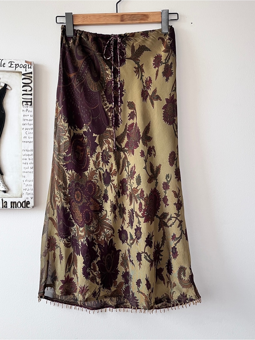 Y2K Plenty Paisley Floral Beaded Boho Women’s Midi Size P